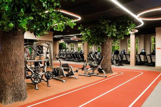 Client achieving fitness breakthrough with trainer support